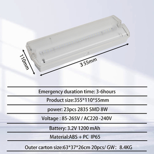 Luz de Emergencia LED Recargable para Puerta Tuoming, Señal de Salida de Emergencia - Product Image 3