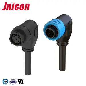 M16 series industrial moulding wire plug 3 5 8 pin IP67 waterproof power and signal connector with extended wire