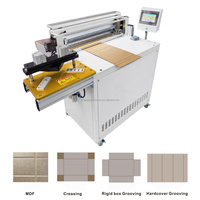 Machine à rainurer semi-automatique pour carton, machine à rainurer en V pour fabricant de boîtes rigides, machine à rainurer pour carton gris