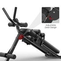 ZHOYA SPORT Appareil de musculation à domicile Ab Coaster, Banc d'inclinaison réglable pour sit-ups et presse, Entraînement abdominal et de base, Exercices de force