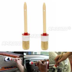 Kit de brosses de nettoyage automobile en poils de sanglier naturels, poils doux, pour pneus, jantes, tableau de bord et accessoires extérieurs - Product Image 2