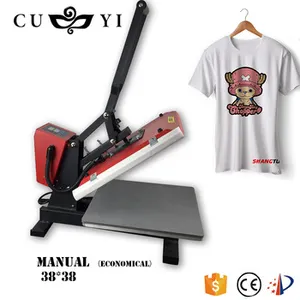 CUYI Digital T-shirt Da Máquina Da Imprensa do Calor Máquina de Impressão de Transferência de Calor de Imprensa 38*38 Econômico