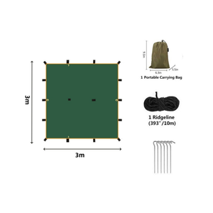 Foerstine <span class=keywords><strong>pas</strong></span> <span class=keywords><strong>cher</strong></span> prix En Gros <span class=keywords><strong>grand</strong></span> ultra-léger imperméable <span class=keywords><strong>parasol</strong></span> auvent extérieur abri survie 3*3m camping tente bâche - Product Image 2