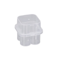 Boîte de rangement pour flacons en plastique transparent de 3 ml, 4 compartiments, support pour échantillons de peptides, étui de laboratoire