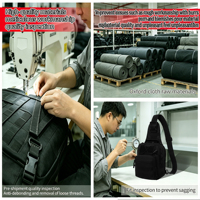 Sac de poitrine tactique personnalisé à porter à l'épaule, idéal pour les voyages et la randonnée en extérieur, disponible en gros.
