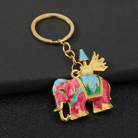Porte-clés peint à la main, motif animal thaïlandais, petit éléphant, très vendu