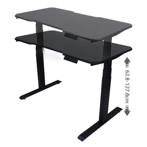 Bán buôn đồ nội thất văn phòng máy tính thường vụ bàn đen trắng nâng PC ngồi đứng bàn có thể điều chỉnh chiều cao bàn điện - Product Image 6