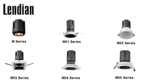 Spot encastré LED modulaire sans cadre IP44 9W-40W, orientable pour éclairage commercial et résidentiel design