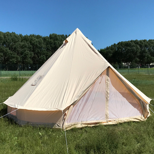 Tienda de campaña de algodón Oxford 900D para exteriores, resistente al agua, 285G, tipi de lujo Glamping, 3M, 4M, 5M, 4 estaciones, campana para acampar, yurta de lona - Product Image 1