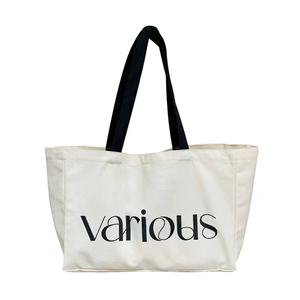 2025工場卸売大容量耐久性カジュアル文字印刷キャンバスコットントートショッピングヨガ旅行バッグ - Product Image 6