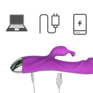 10 Geschwindigkeiten Vibrations-Rabbit-Vibrator G-Punkt Klitoris Dual-Stimulator USB-Aufladbar 100% Wasserdicht für Weibliche Selbstbefriedigung - Product Image 4
