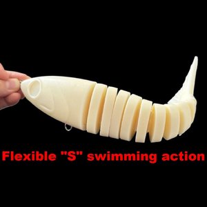 Nuovo Arrivo Esche Artificiali Snodate da 24cm 138g a 11 Sezioni in ABS Grezzo Non Verniciato per <span class=keywords><strong>Tonno</strong></span>, Spigola, Carpa e Trota - Product Image 5