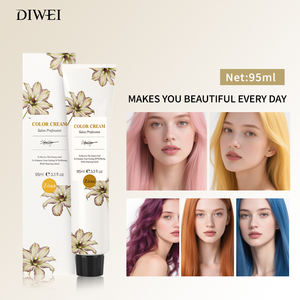 DIWEI 100 ml Crème de coloration professionnelle à base de plantes sans ammoniaque personnalisée Permanent 112 couleurs Couleur de mode pour salon - Product Image 3