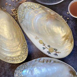 Offre Spéciale 25-27cm géant naturel perle coquille plaque Style nautique <span class=keywords><strong>plat</strong></span> décoratif pour la maison ange bijoux plateau pour la décoration de la maison - Product Image 5