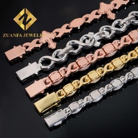 Nuevos Diseños de Pulseras de Moissanita, Plata 925 Chapada en Oro, Pasa el Test de Diamantes, Pulsera de Moissanita para Hombre, Gran Venta