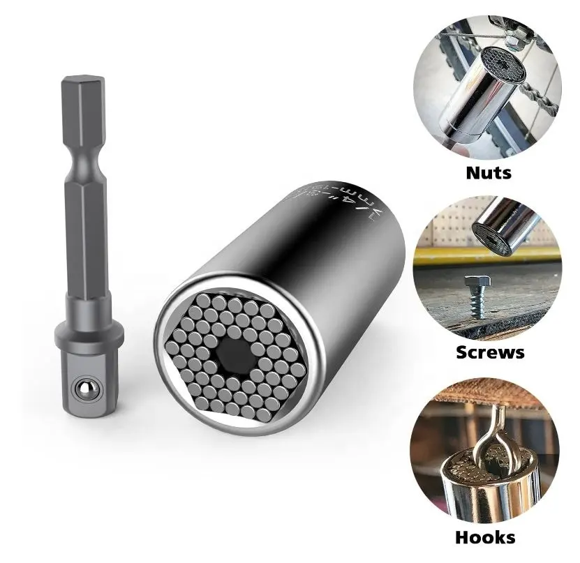 Universal Torque Wrench 7-19ミリメートルSocket Head Multifunctional Universal Sleeve Grip Multi Hand Tools Universal Torque Wrench