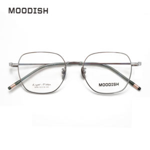 Danyang Custom Titanium Opvouwbare Brillen Modieuze Vierkante Optische Bril Licht Filteren Transparante Lenzen Goud Zilver - Product Image 1