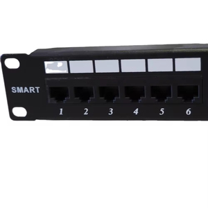 Panneau de brassage CAT6 UTP 24 ports RJ45 double IDC 19 pouces pour montage en rack, 100 % testé professionnellement <span class=keywords><strong>T568A</strong></span>/<span class=keywords><strong>B</strong></span>, plus de 1000 cycles de couplage - Product Image 4