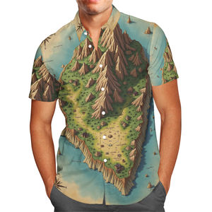 Offre Spéciale Polyester Château Impression Numérique Mode Plage Chemise Boutonnée Séchage Rapide En Plein Air À Manches Courtes Fabricants De Vêtements - Product Image 3