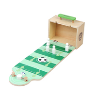 Mini jeu de football de doigt portable avec boîte de rangement en bois, jeu de football de table pour enfants, cadeaux de fête, jeu de table