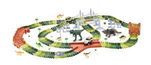 CUỘC ĐUA theo dõi đường đua linh hoạt được thiết lập với những chiếc xe đua và nhân vật hành động Khủng Long-240 mảnh chơi - Product Image 3