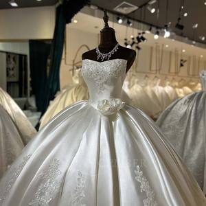 ชุดแต่งงานสไตล์วังหรูหรา ผ้าซาตินเนื้อหนา โรแมนติก กระโปรงบานทรงทูทู รุ่น Lsml072 ขายดี ยี่ห้อ Jancember - Product Image 3