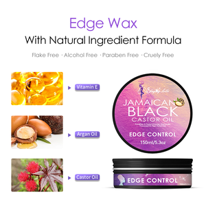 Aceite de ricino negro, juego de Control de borde Vegano para pelo <span class=keywords><strong>Afro</strong></span> natural, Etiqueta Privada, envío 24H - Product Image 4