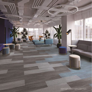 Dalles de moquette commerciales écologiques en nylon teint en masse avec support en PE, 100x25 cm, pour sols de bureaux - Product Image 3