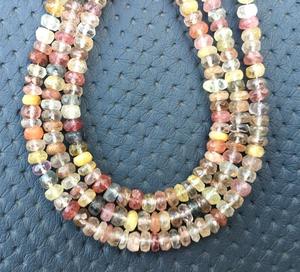 Pierres précieuses naturelles multi-rutile 8 pouces de Long, perles rondelles à facettes en gros, fabrication authentique de haute qualité - Product Image 4