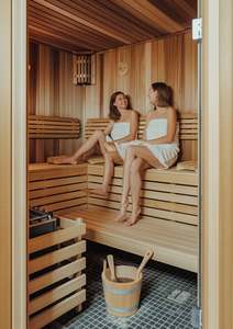 <span class=keywords><strong>Sauna</strong></span> Exterior en Forma de Cubo, de Cedro con Paredes de Vidrio, para 2 Personas, Diseño Moderno con Estufa, Fabricante OEM, Certificación CE - Product Image 4