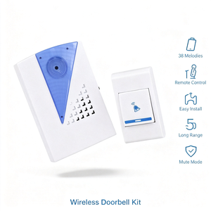 <span class=keywords><strong>Campanello</strong></span> Wireless Portatile a Lunga Portata, Impermeabile, a Batteria, Facile da Installare per Casa, Ufficio, Hotel - Product Image 1