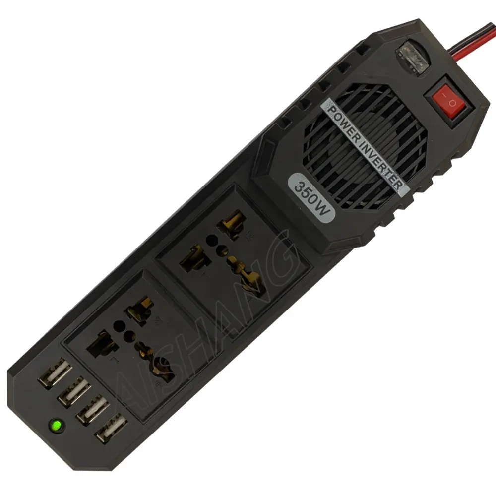 Инвертор мощности AiSHANG 12 В до 220 В 350 Вт, портативный инвертор с 4 портами USB