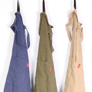 CHANGRONG Custom High Quality Adult Unisex Comfortable Raw Ecological French Flower Shop Garden <strong>Baker</strong> Cooking Cotton Linen <strong>Apron</strong> - Product Image 4