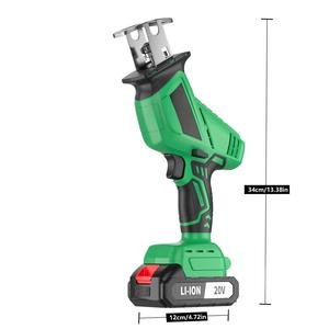 20V Cordless Reciprocating <b>Saw</b> Industrial Grade DIY Tool for Metal Wood Plastic PVC Materials CRS-20A-1 Cordless Reciprocal <b>Saw</b> - Product Image 2