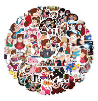Autocollants en vinyle PVC découpés à la forme, imperméables, 50 pièces, motif Fée des fleurs, Anime Gravity Falls, mignons et amusants, pour la décoration de skateboards d'enfants