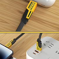 Câble de charge rapide réglable 4 en 1 universel pour téléphone 14 13 12 11 Pro Max Android USB C Type-C Micro USB Multi-câble de charge