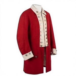 Manteau de cérémonie rouge pour homme 100 % laine, double boutonnage, imperméable, écologique, uniforme historique, vêtement d'extérieur, logo personnalisé, OEM - Product Image 3
