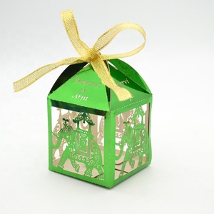 Offre Spéciale fournitures de fête de conception d'éléphant <span class=keywords><strong>indien</strong></span> cadeaux de mariage boîte-cadeau boîte de bonbons découpée au laser - Product Image 5