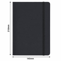Carnet promotionnel personnalisé A5 en cuir PU avec sangle élastique et estampage à chaud du logo