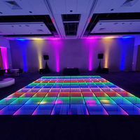 Magnetic IP65 Waterproof 3D LED Dance Floor Tempered Glass Led Floor Tiles for Wedding Party DJ