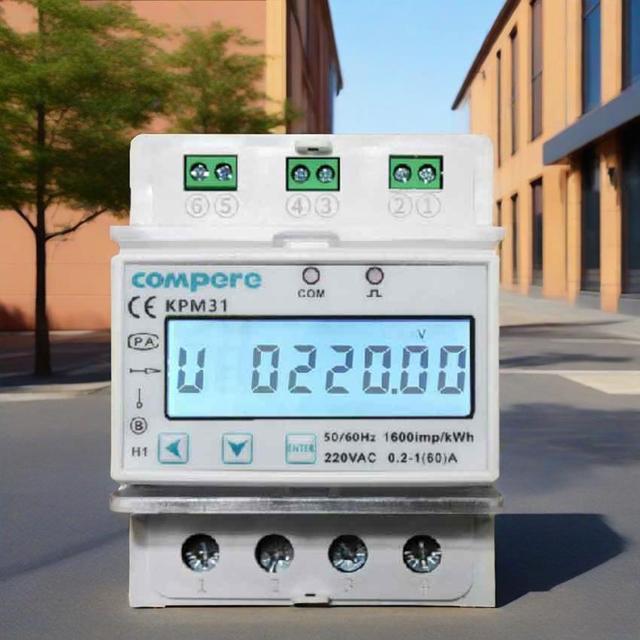 Automatic Voltage Monitoring Device Single Phase DIN Rail Electric Meter with RS485 Data Logging Function