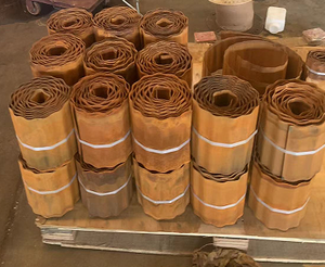 แผงกั้นสวนเหล็กคอร์เทนกันสนิม แผงกั้นสนามหญ้าเหล็กคอร์เทน ขอบโลหะตกแต่งสวน ของตกแต่งสวน - Product Image 4