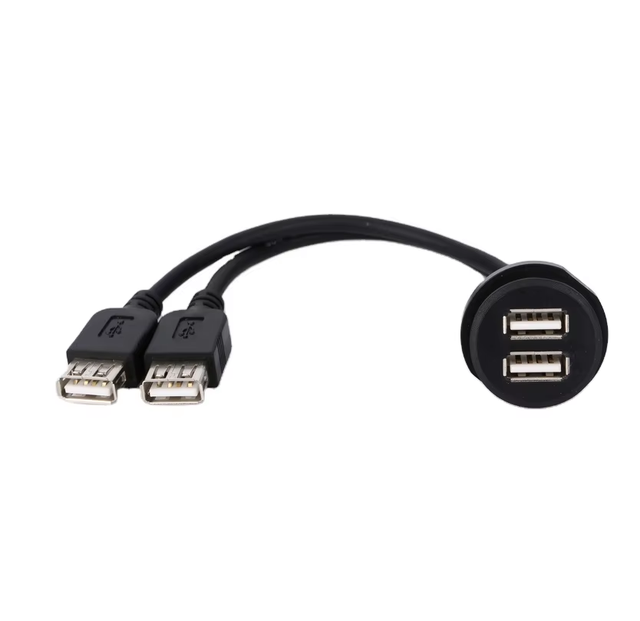 Wholesale Factory USB 2.0 Double Female to Double Female Panel Mount Cable USB2.0 Cable for Round Hole