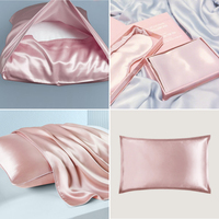 Ensemble cadeau de luxe 100% taie d'oreiller en mûrier masque pour les yeux de sommeil ensemble de taies d'oreiller en soie