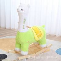 Cartoon Muziek Hobbelpaard Kinderen Houten Dierenvormige Luie Bank Schommelstoel Speelgoed voor leeftijden 7-14 Unisex Verjaardagscadeau