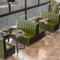 Foshan personnalisé commercial moderne coin café table à manger et chaises siège de cabine en cuir pour café hôtel