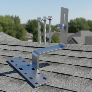 Système d'énergie solaire à cadre en acier inoxydable, montage sur toit à tuiles inclinées pour panneaux solaires photovoltaïques résidentiels - Product Image 1