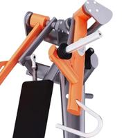 Presse à épaules commerciale en acier avec assise, sécurisée, durable, réglable, à charge libre, équipement de gym OBS ST059, capacité 270 kg