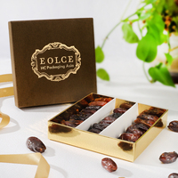 Boîtes à cadeaux d'emballage de chocolat en papier pliable avec séparateur boîtes à chocolat de mariage vides personnalisées en carton