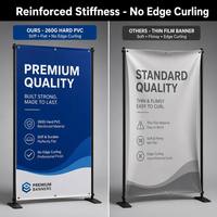 Film d'affichage PVC Premium 260G 170µm, feuille rigide imprimable éco-solvant pour bannières X, enrouleurs et signalétique POP pour centres commerciaux